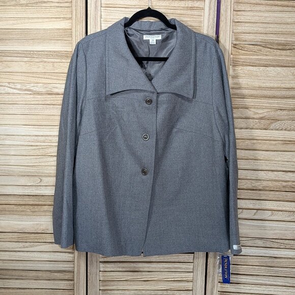 Pendleton Plus Gray Button-Up Jacket Size 18W NWT - Picture 1 of 13
